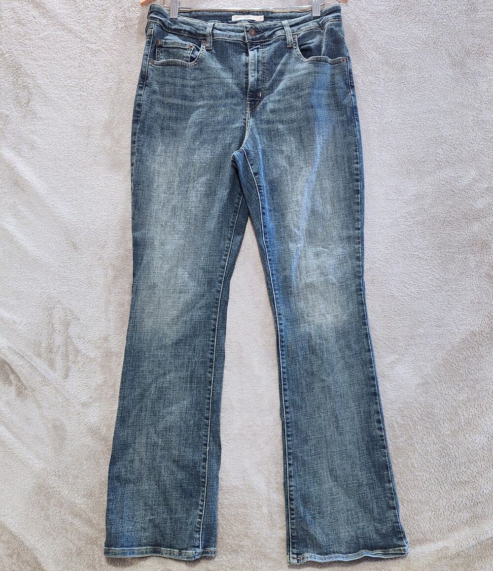 Levi's Womens 725 High Rise Bootcut Jeans Size 32 Minimalist Medium Wash Casual